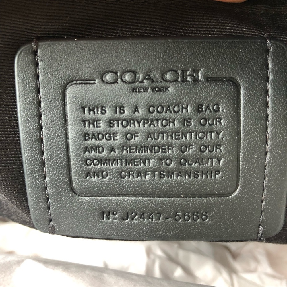 Coach  Pebble Leather Court Backpack in black NWT - Picture 8 of 14